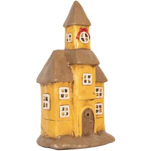 Clayre & Eef Декоративний будинок 23x17x43 см жовто-коричневий