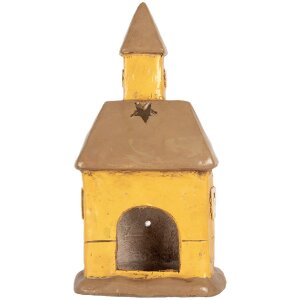 Clayre & Eef Декоративний будинок 23x17x43 см жовто-коричневий