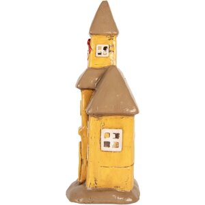 Clayre & Eef Декоративний будинок 23x17x43 см жовто-коричневий