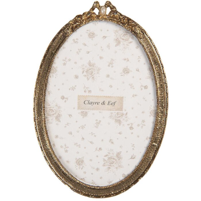 Фоторамка Clayre & Eef 2F1291, золотиста, 10x1x14 см, метал та скло