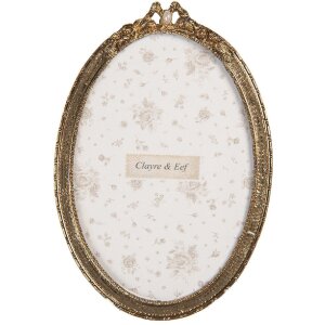 Фоторамка Clayre & Eef 2F1291, золотиста, 10x1x14 см, метал та скло