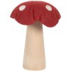 Clayre & Eef Гриб из фетра 14x14x17 см красный/коричневый