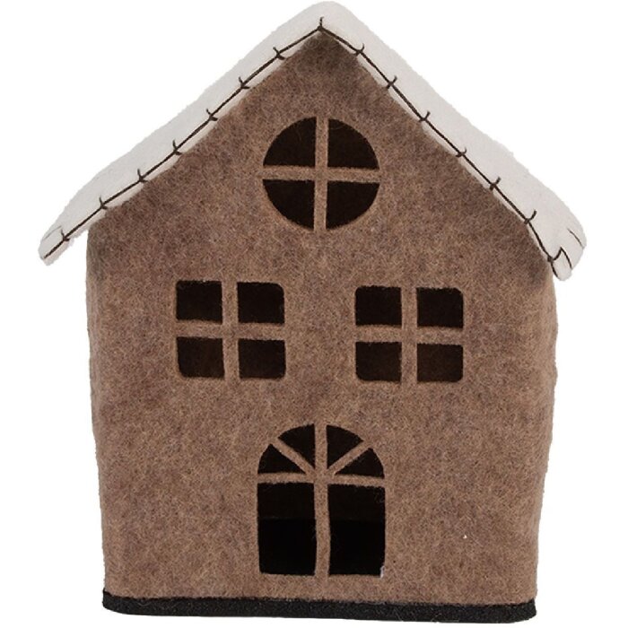 Килимовий будиночок Clayre & Eef, 17x9x19 см, коричневий та білий