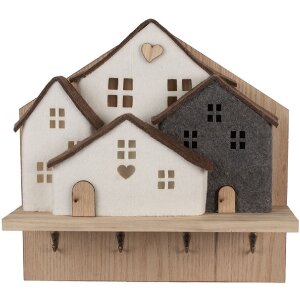 Вішалка Clayre & Eef з фірмовими будиночками,...