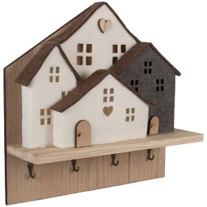 Вішалка Clayre & Eef з фірмовими будиночками,...