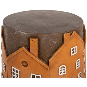 Квадратний стіл для рослин 39x39 см, помаранчево-сірий, від Clayre & Eef