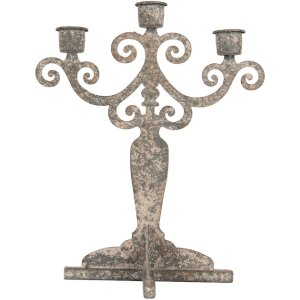 Свічник Clayre & Eef 6Y5821, сірий, 26x16x35 см