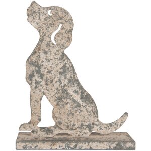 Clayre & Eef 6Y5829 Dekoration Hund 20x8x24 cm Grau...