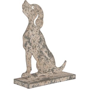 Clayre & Eef 6Y5830 Dekoration Hund 16x8x19 cm Grau...