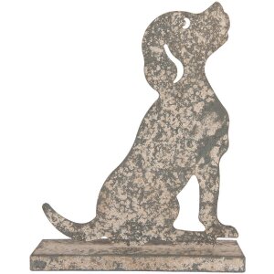 Декоративна фігура собаки Clayre & Eef 6Y5830, сірий, бежевий, 16x8x19 см
