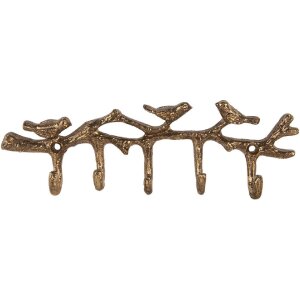 Clayre & Eef 6Y5883 Garderobe 18x2x6 cm goldfarben