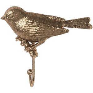 Загострений стільниковий крючок Clayre & Eef 6Y5884, золотий, 13x4x11 см