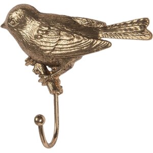 Загострений стільниковий крючок Clayre & Eef 6Y5884, золотий, 13x4x11 см