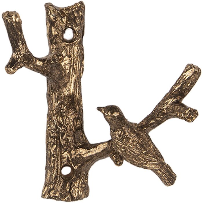 Стіновий хутівник Clayre & Eef 6Y5885, золотий, 9x4x9 см