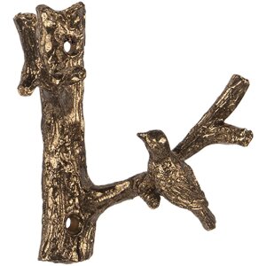 Стіновий хутівник Clayre & Eef 6Y5885, золотий, 9x4x9 см