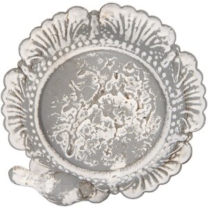 Підвісна полиця Clayre & Eef 6Y5887, 13x12x10 см, сірий/білий