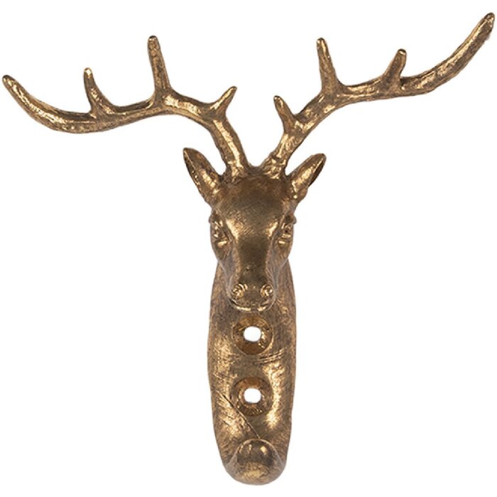 Clayre & Eef 6Y5894 Настенный крючок 12x5x12 см золотистый