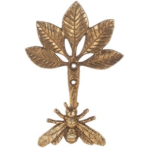 Кроквік настінний залізний золотий 10x6x14 см, Clayre...