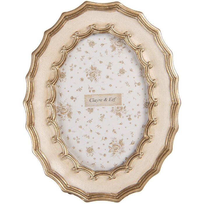 Фоторамка Clayre & Eef 16x2x21 см, біла, для фото 10x15 см