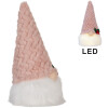 Декоративний гном з LED-освітленням, 25 см, рожевий, Clayre & Eef