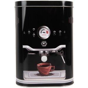 Clayre & Eef 6BL0189 Металева банка 14x8x19 см Чорна
