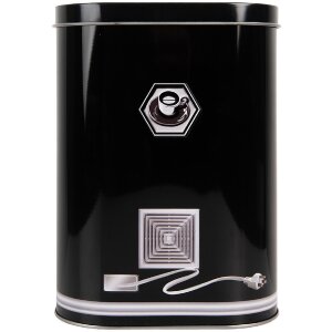 Clayre & Eef 6BL0189 Металева банка 14x8x19 см Чорна