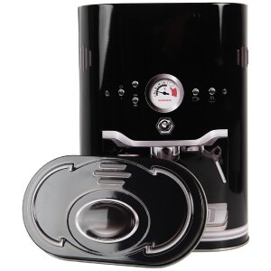 Clayre & Eef 6BL0189 Металева банка 14x8x19 см Чорна