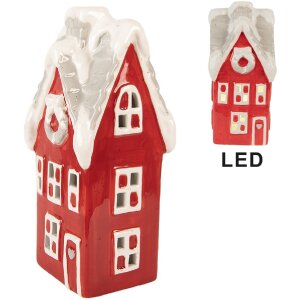 Clayre & Eef 6CE2220R Декоративный домик LED 11x10x24 см