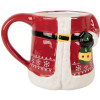 Керамічний чашка Clayre & Eef 450 мл, червоний та білий, з кришкою