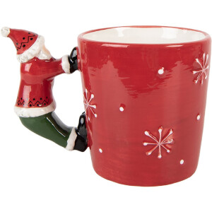 Келих Clayre & Eef, 400 мл, червоний, кераміка, 15x10x11 см