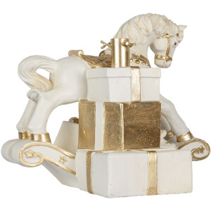 Clayre & Eef Подставка для елки 47x30x38 см белая с золотом