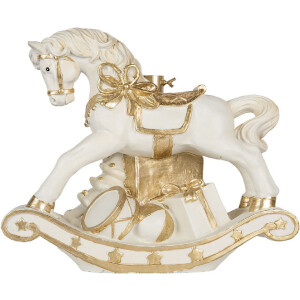 Clayre & Eef Подставка для елки 47x30x38 см белая с золотом