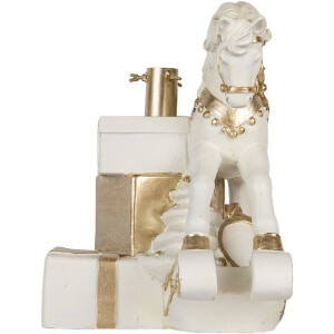 Clayre & Eef Подставка для елки 47x30x38 см белая с золотом