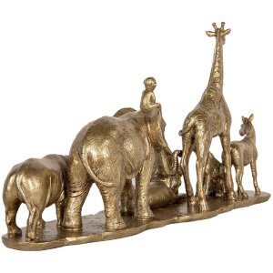 Clayre & Eef 6PR5633 Декор Тварина Золотистий 52x14x30 см
