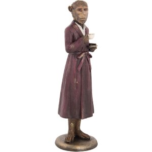 Clayre & Eef 6PR5636 Dekoration Affe 9x8x28 cm Braun,...