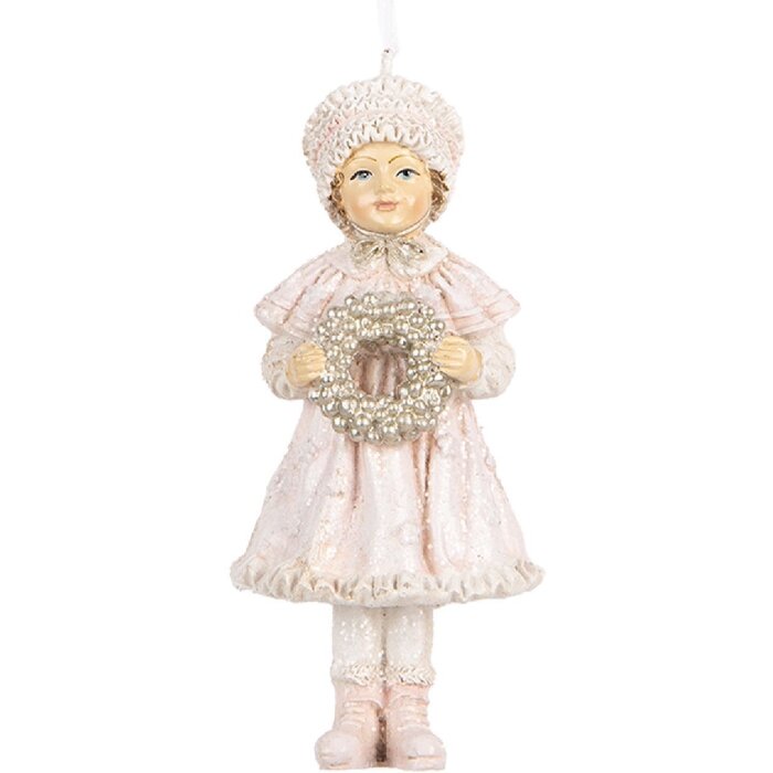 Clayre & Eef Подвеска декоративная Kind Rosa 5x4x11 см