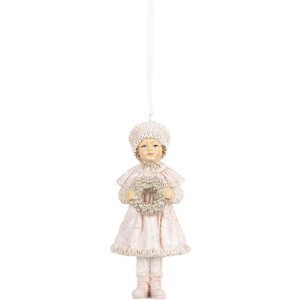 Clayre & Eef Подвеска декоративная Kind Rosa 5x4x11 см