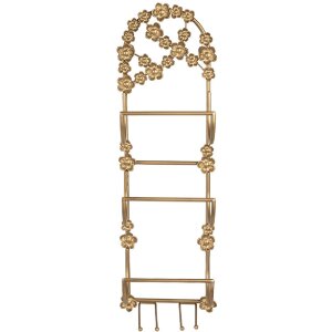 Clayre & Eef 5Y1387 Стелаж для вина золотий 21x13x62 см