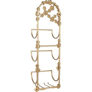 Clayre & Eef 5Y1387 Стелаж для вина золотий 21x13x62 см