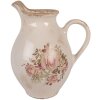 Clayre & Eef 6CE2236M Декоративний глечик 21x16x24 см Бежево-рожевий