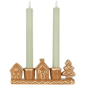 Clayre & Eef Подсвечник "Домики" 21x4x8 см