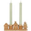 Clayre & Eef Подсвечник "Домики" 21x4x8 см