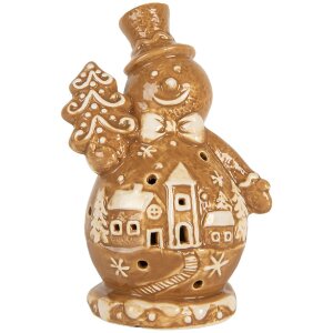 Clayre & Eef Фигурка снеговика 11x8x16 см