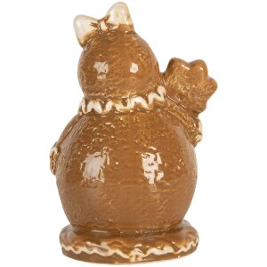 Clayre & Eef Декорация Снеговик 9x7x13 см Керамика