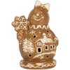 Clayre & Eef Декорация Снеговик 9x7x13 см Керамика