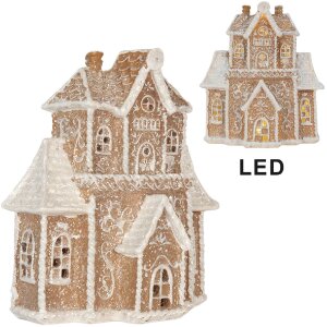Clayre & Eef Декоративний будиночок з LED 18x9x20 см