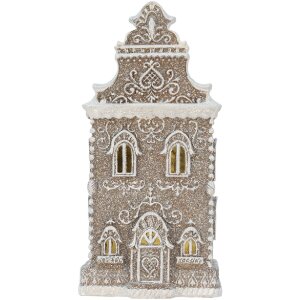 Clayre & Eef Декоративный домик со светодиодами 17x15x35 см