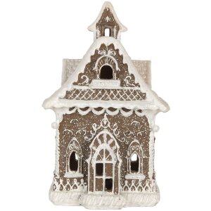 Clayre & Eef 6PR5810 Dekoration Haus mit LED 13x12x20 cm