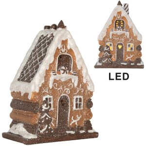 Clayre & Eef Декоративний будиночок з LED 15x8x19 см