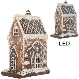 Clayre & Eef Декоративний будинок з LED 15x9x20 см